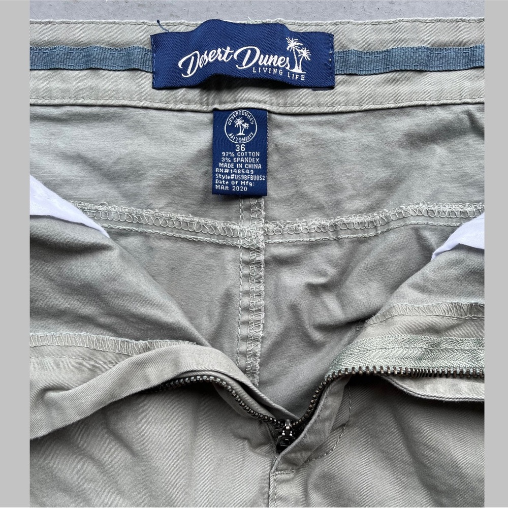 Faded Green Khaki Shorts